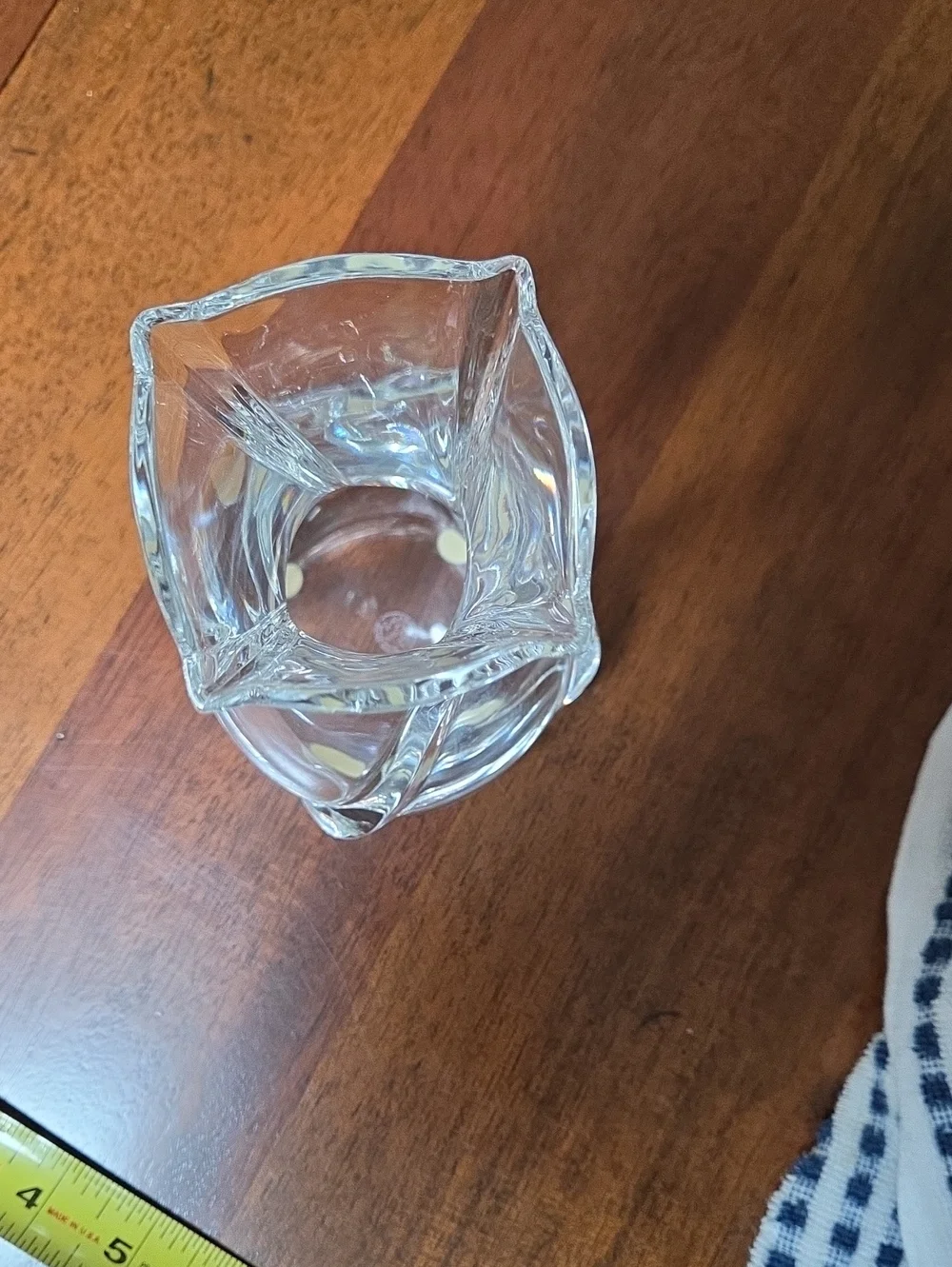 Vintage Baccarat Serpentin Crystal Vase 6 inch